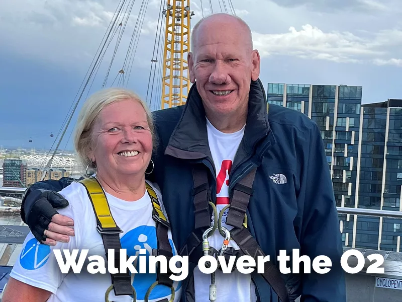 Walking over the O2 – Sue’s Story